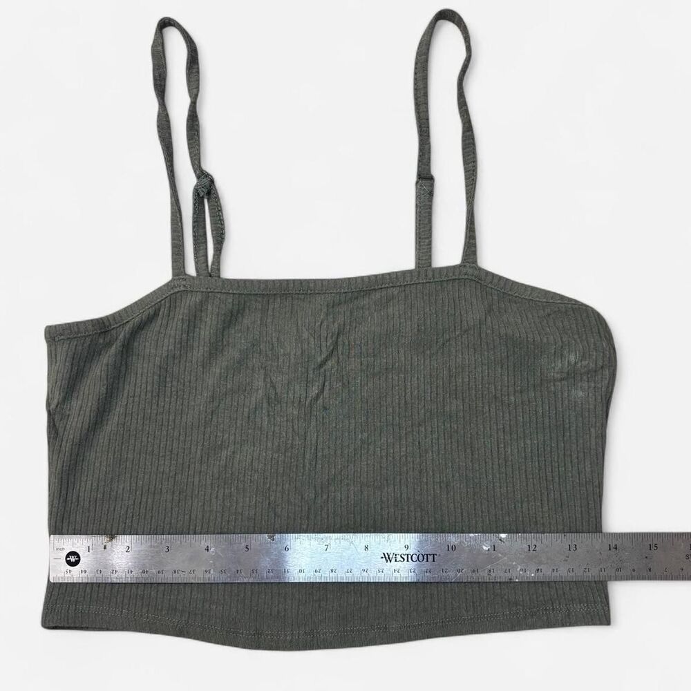 Bozzolo Women's Grey and Green Crop-top - Picture 2 of 5